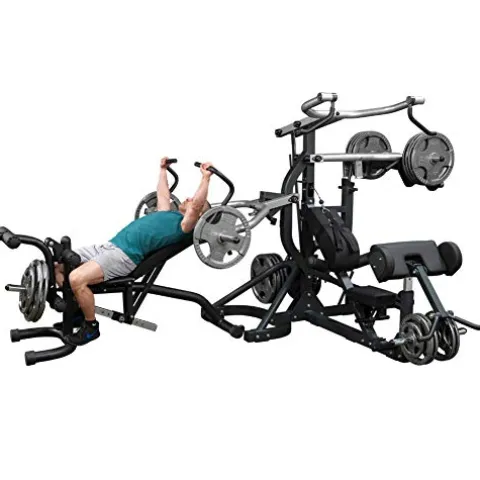 Body-Solid Free-Weight Leverage Gym with Squat Attachment Black