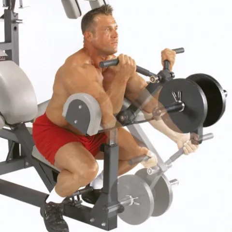 Body-Solid Free-Weight Leverage Gym with Squat Attachment Black