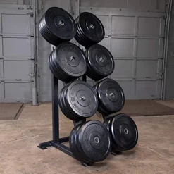 Body-Solid High Capacity Olympic Plate Rack Black