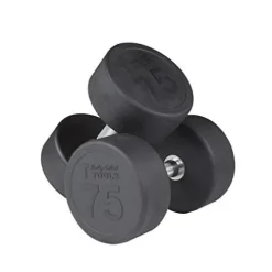 Body-Solid Iron SDPS650 Rubber Round Dumbbell 55-75 lb