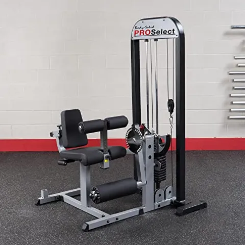 Body-Solid Leg Extension and Curl Machine with 310 lb Weight Stack Grey/Black