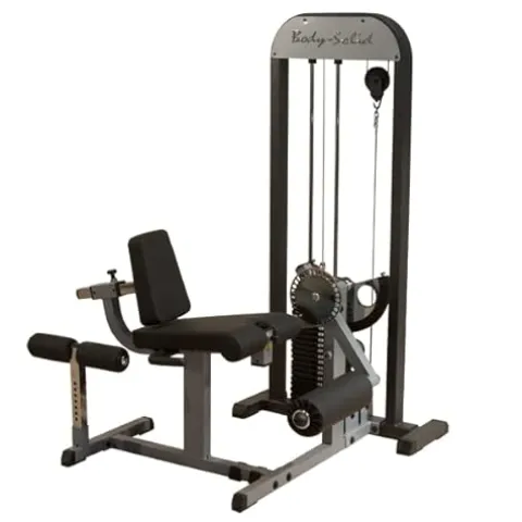 Body-Solid Leg Extension and Curl Machine with 310 lb Weight Stack Grey/Black