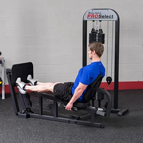Body-Solid Leg Press Machine 210-Pound Stack Home Gym Black