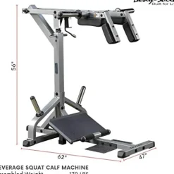 Body-Solid Leverage Squat/Calf Machine Silver