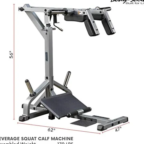 Body-Solid Leverage Squat/Calf Machine Silver