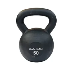Body-Solid Matte Black Kettlebell Set 5-50 lbs with Kettle Grip Handle