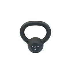 Body-Solid Matte Black Kettlebell Set 5-50 lbs with Kettle Grip Handle