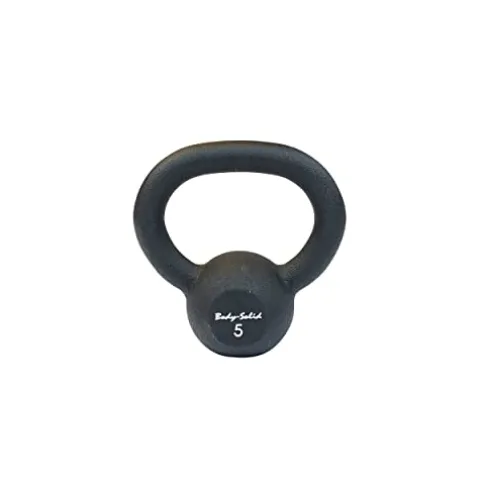 Body-Solid Matte Black Kettlebell Set 5-50 lbs with Kettle Grip Handle
