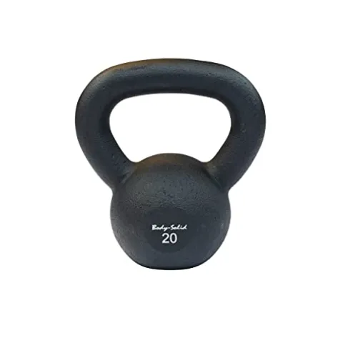Body-Solid Matte Black Kettlebell Set 5-50 lbs with Kettle Grip Handle