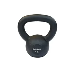 Body-Solid Matte Black Kettlebell Set 5-50 lbs with Kettle Grip Handle
