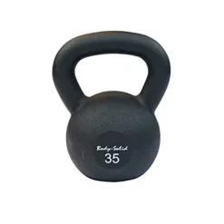 Body-Solid Matte Black Kettlebell Set 5-50 lbs with Kettle Grip Handle