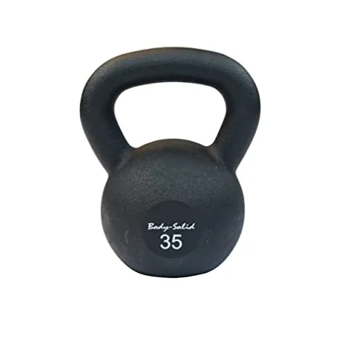 Body-Solid Matte Black Kettlebell Set 5-50 lbs with Kettle Grip Handle