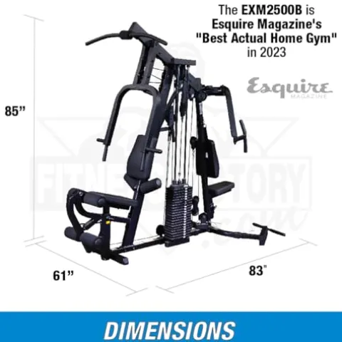 Body-Solid Multi-Station Home Gym 210lbs Red Stack Black Leg Press