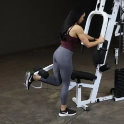 Body-Solid Multi-Station Home Gym 210lbs Red Stack Black Leg Press