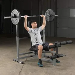 Body-Solid Olympic Combo Bench with Preacher Curl and LAT Pulldown Black