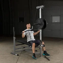 Body-Solid Olympic Combo Bench with Preacher Curl and LAT Pulldown Black
