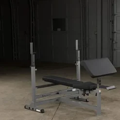 Body-Solid Olympic Combo Bench with Preacher Curl and LAT Pulldown Black