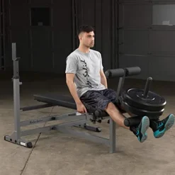 Body-Solid Olympic Combo Bench with Preacher Curl and LAT Pulldown Black
