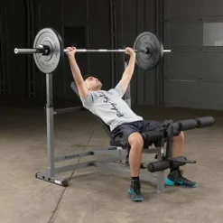 Body-Solid Olympic Combo Bench with Preacher Curl and LAT Pulldown Black