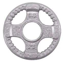 Body-Solid Olympic Quad Grip Weight Plate Set 455 lb Chrome/Gray