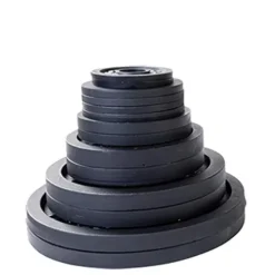 Body-Solid (OSB455) Olympic Weight Plate Set with Bar Black