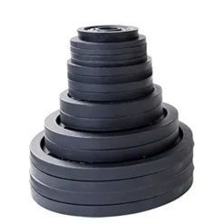 Body-Solid (OSB455) Olympic Weight Plate Set with Bar Black