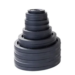 Body-Solid (OSB455) Olympic Weight Plate Set with Bar Black