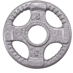 Body-Solid (OST355) Olympic Quad Grip Design Weight Plate Set – Chrome, Gray