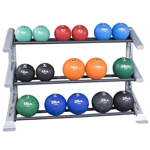 Body-Solid Pro Club Line SDKR 3 Tier Med Ball Rack Grey/Black