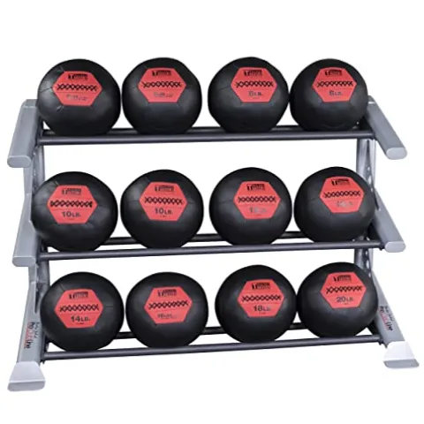 Body-Solid Pro Club Line SDKR 3 Tier Med Ball Rack Grey/Black