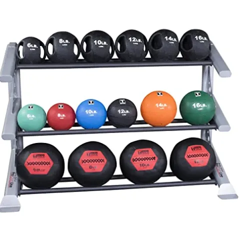 Body-Solid Pro Club Line SDKR 3 Tier Med Ball Rack Grey/Black