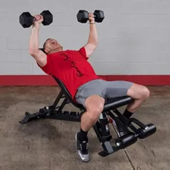 Body-Solid Pro Clubline Adjustable Bench for Abdominal and Core Training Black