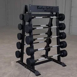 Body-Solid Pro Clubline SBBR100 Fixed Weight Barbell Rack Black