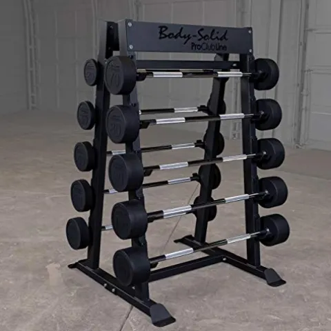 Body-Solid Pro Clubline SBBR100 Fixed Weight Barbell Rack Black