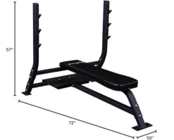 Body-Solid Pro Clubline SOFB250 Flat Olympic Bench Black