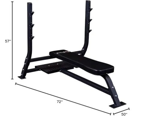Body-Solid Pro Clubline SOFB250 Flat Olympic Bench Black