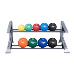 Body-Solid Pro Clubline 2-Tier Medicine Ball Rack Grey/Black