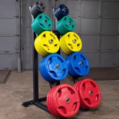 Body-Solid Quad Grip Olympic Weight Plates Set Multi