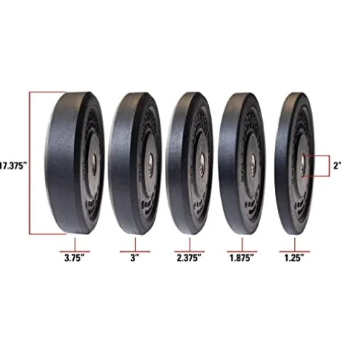 Body-Solid Rubber Coated Olympic Weight Plate Black