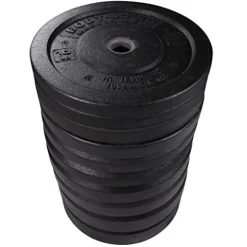 Body-Solid Rubber Coated Olympic Weight Plate Black