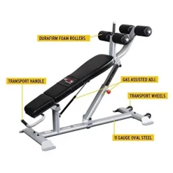 Body-Solid SAB500 Pro Clubline Ab/Hyper Bench Gray