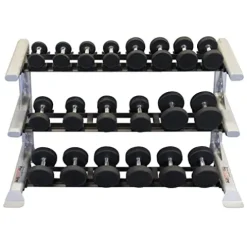 Body-Solid SDKR1000DB Pro Clubline 3-Tier Dumbbell Rack Black