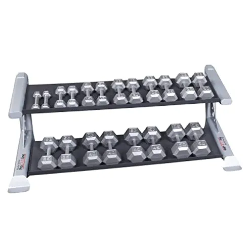 Body-Solid SDKR500DB Pro Clubline 2-Tier Dumbbell Rack Grey/Black