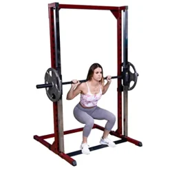 Body-Solid Smith Machine Package with LAT Attachment and Bench Red