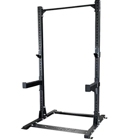 Body-Solid SPR500 Half Cage Power Rack with ProClub Adjustable Weight Bench Black