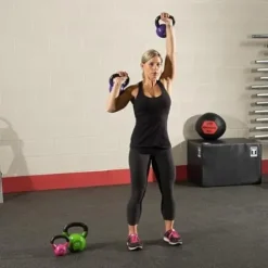 Body-Solid Vinyl Coated Kettlebell Set Multicolor