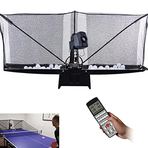 Boknight Table Tennis Robot with Capture Net Black
