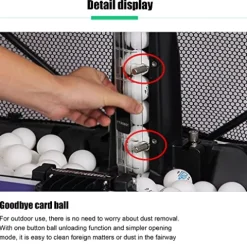 Boknight Table Tennis Robot with Capture Net Black