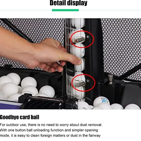 Boknight Table Tennis Robot with Capture Net Black