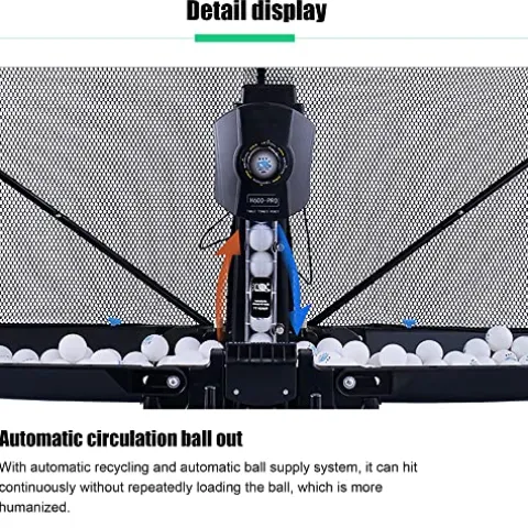 Boknight Table Tennis Robot with Capture Net Black